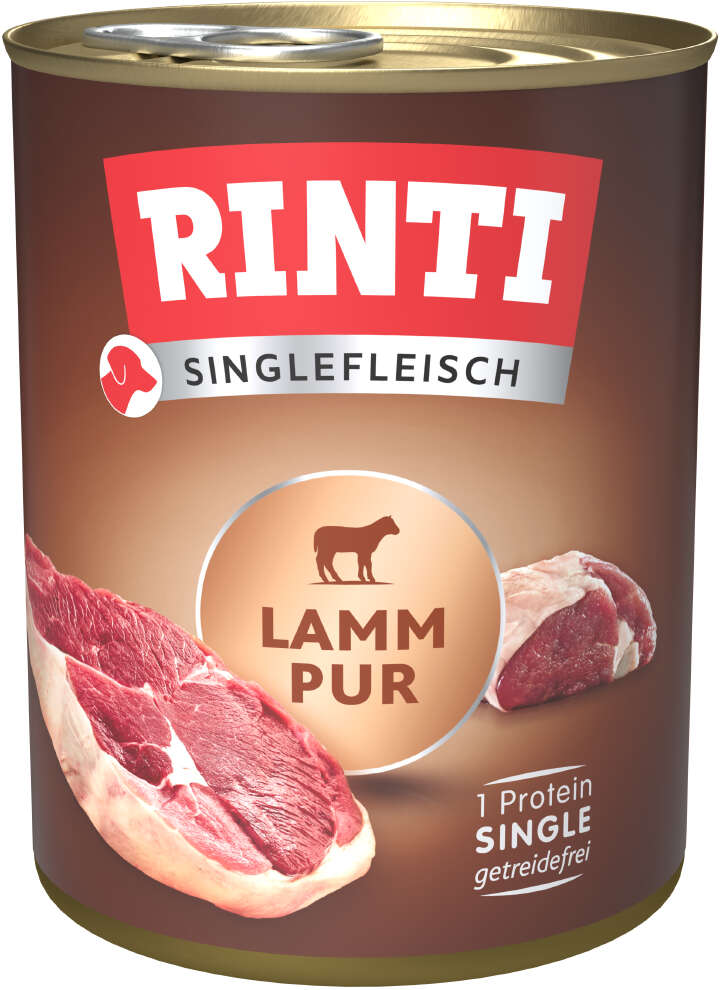 RINTI Hunde-Nassfutter Singlefleisch Pur Lamm